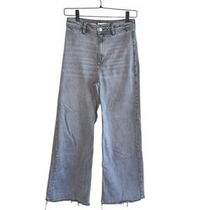 Mango Women’s Sz 4 Catherine Culotte High-Rise Jeans Light Wash